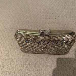 Glitter gold and silver evening clutch purse
